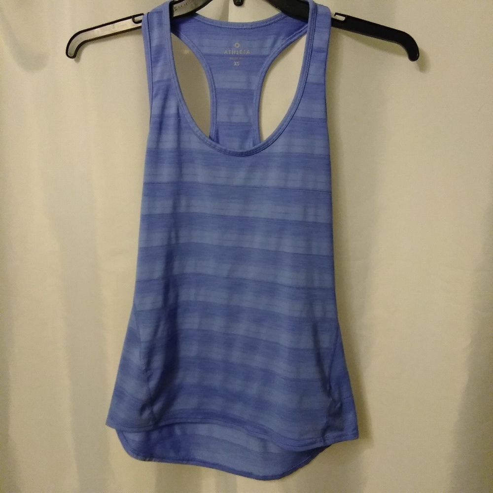 Athleta tank XS blue stripe